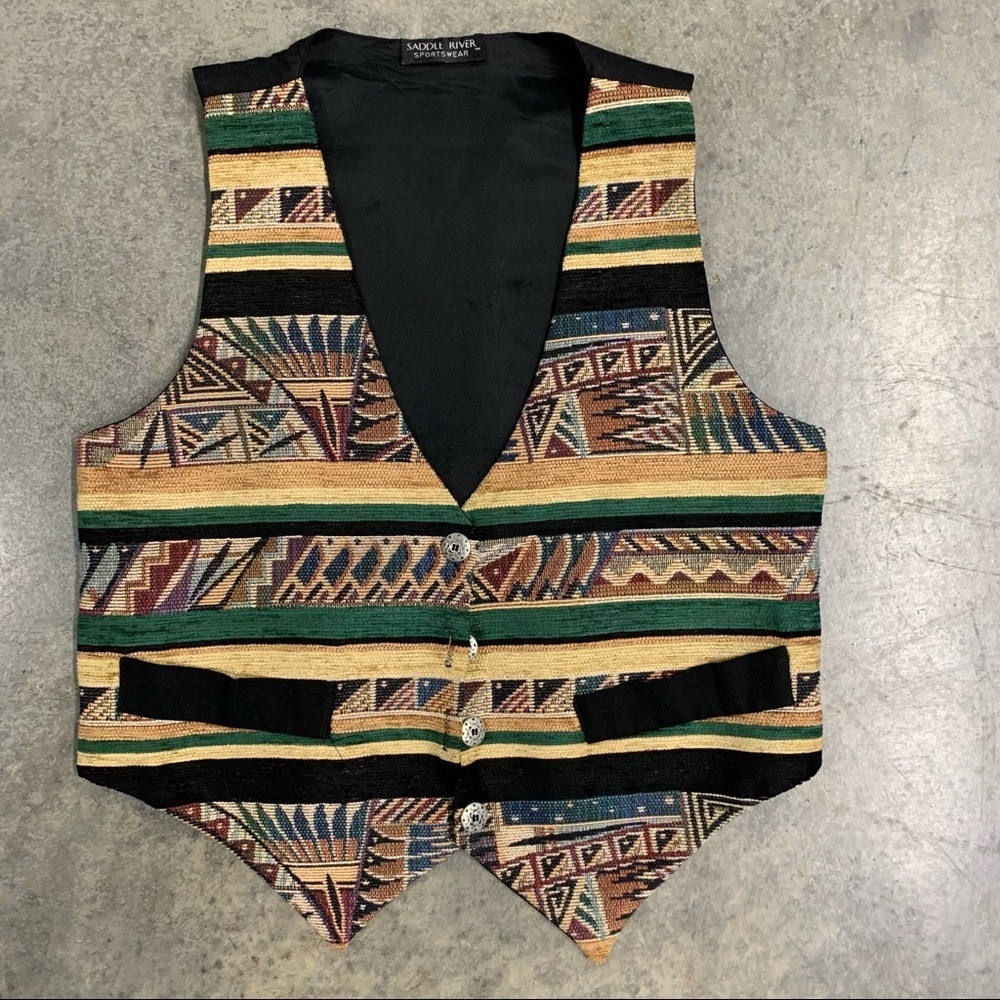 Vintage Western Vest Saddle River Women's Size M